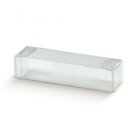 Transparente selbstaufstellende PET-Schachteln für Lebensmittel 130x35x25 mm – 10 Stk.